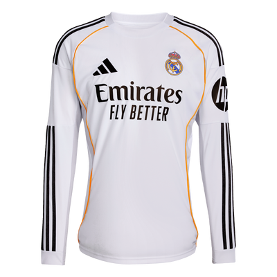 Real Madrid 25/26 Long Sleeve Home Jersey