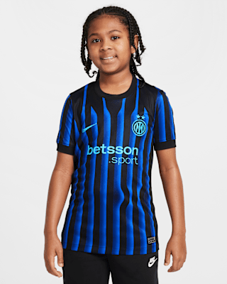 Inter Milan 2025/26 Stadium Home Kids Jersey