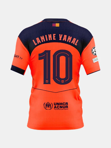 FC Barcelona 25/26 Stadium Third Dri-FIT Total 90 Socce Jersey for Kids With Official Lamine Yamal Print