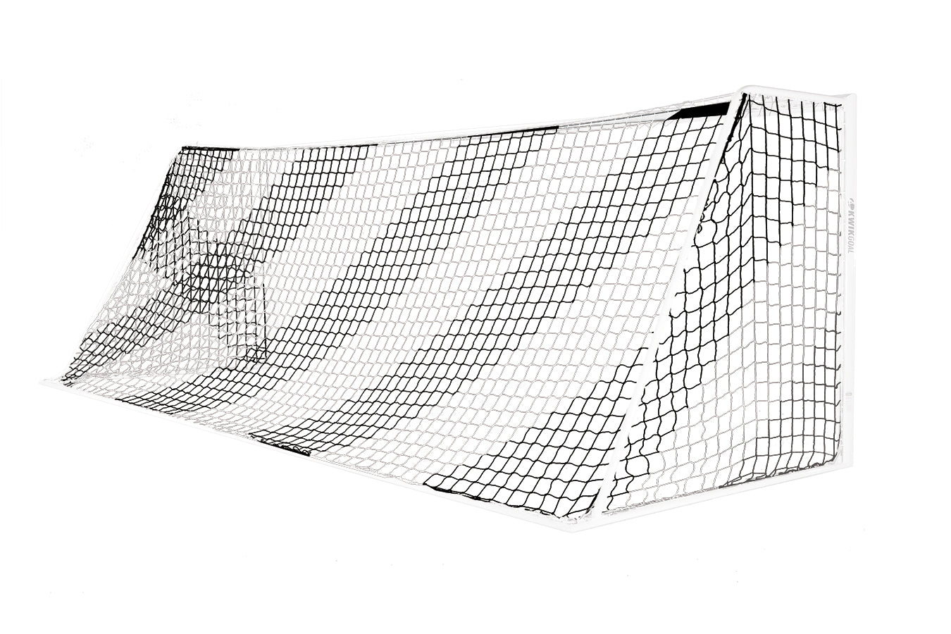 KWIKGOAL Evolution Net (8H X 24W X 3D X 8 1/2B) 120mm Square Mesh, HTPP, Solid Braid Knotless