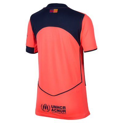 FC Barcelona 25/26 Stadium Third Dri-FIT Total 90 Socce Jersey for Kids With Official Lamine Yamal Print