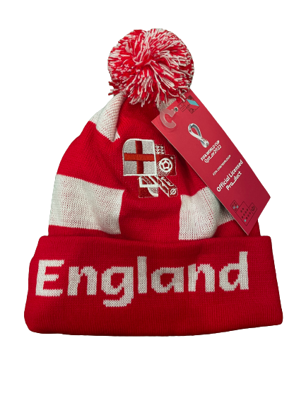 2022 FIFA World Cup England Pom Beanie