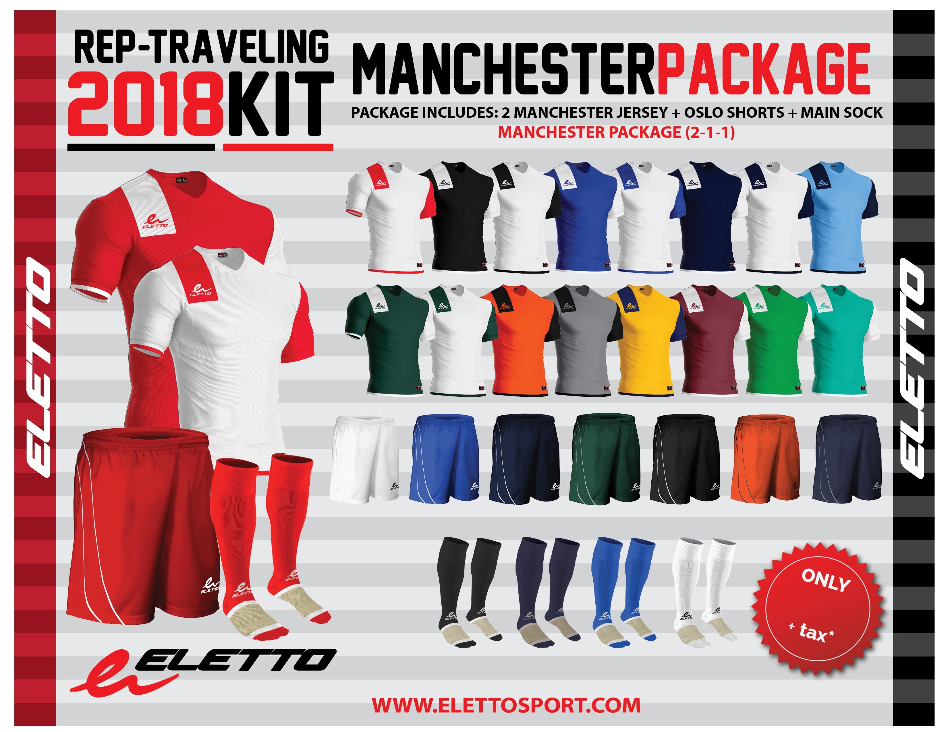 Eletto Manchester Package - Navy/White White/Navy